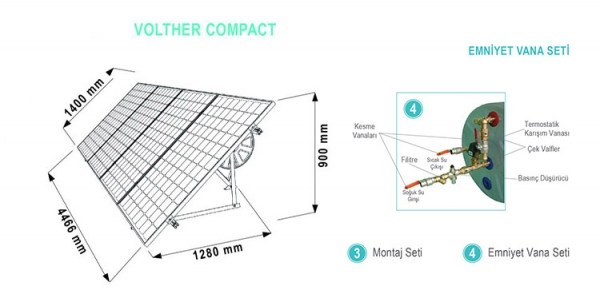 solar panel solar thermal collector volter compact 300d
